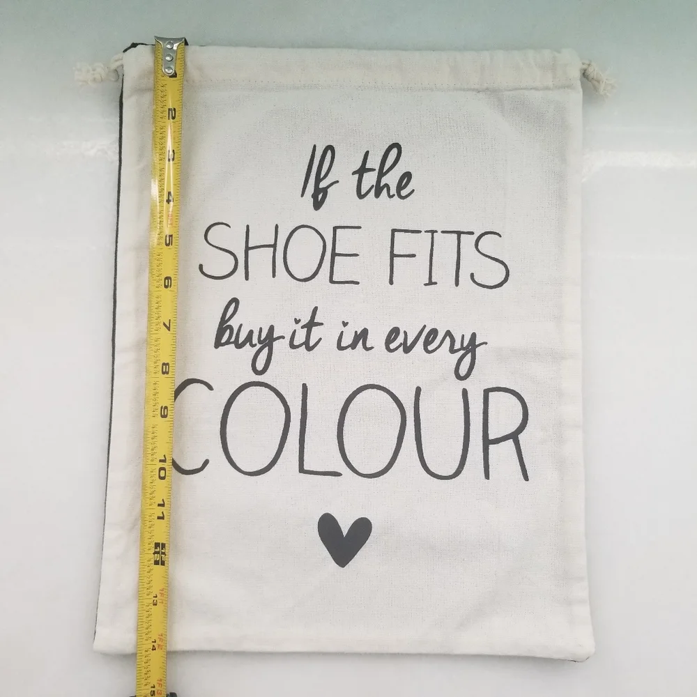 Shoe Themed Drawstring Dust Storage Bag NWOT